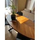 Стол обеденный HALMAR LOCARNO ореховый/черный 170/90